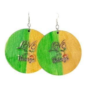“3 Custom Made Love the lite things statement earrings